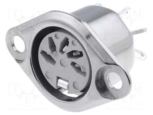 Connector: DIN; socket; female; PIN: 5; 180°; soldering; 34V; 2A; 10mΩ DELTRON 630-0500