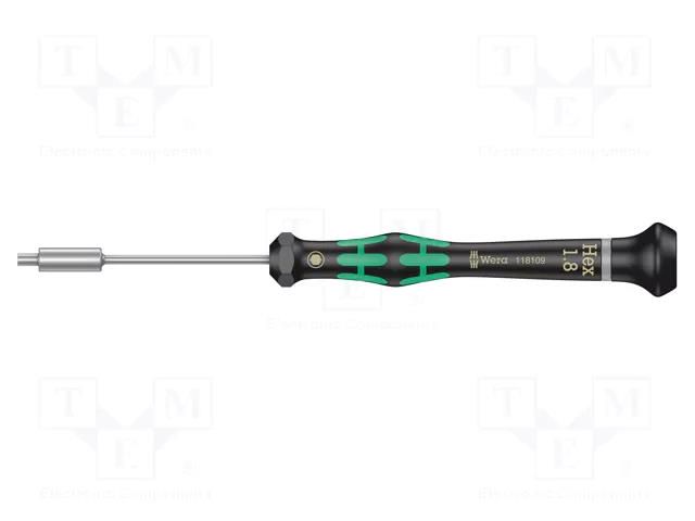 Screwdriver; precision; 6-angles socket; HEX 1.8mm WERA WERA.05118109001