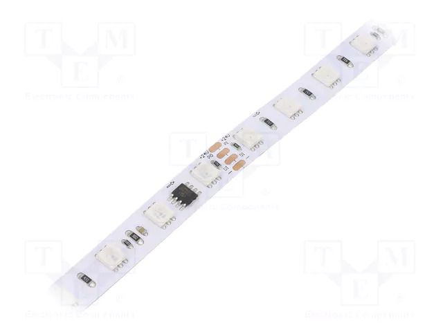 LED tape; RGB; 5050; LED/m: 60; 10mm; white PCB; 24VDC WISVA OPTOELECTRONICS HH-RGBGI-5050GNDMX