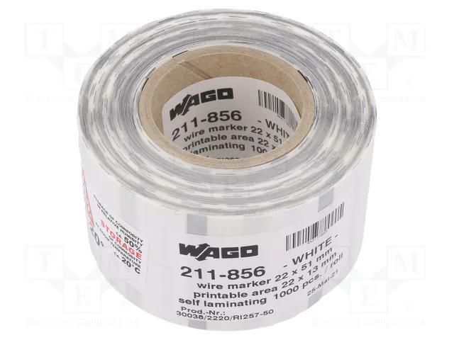 Label; 15mm; 22mm; white; laminated WAGO WAGO-211856