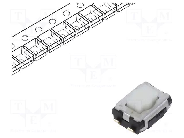 Microswitch TACT; SPST; Pos: 2; 0.02A/15VDC; SMD; none; OFF-(ON) PANASONIC EVQP2P02W