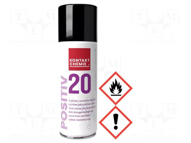 Chemical agent: photoresist; spray; 200ml; violet; 870mg/cm3@20°C KONTAKT CHEMIE 20/200