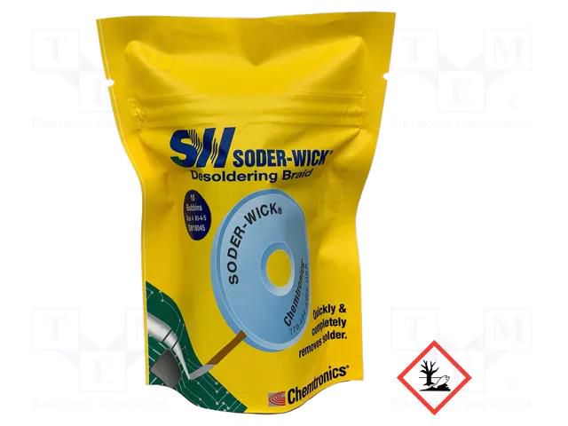 Tape: desoldering; halide-free,rosin,No Clean,ROL0; W: 0.8mm CHEMTRONICS CH-SW18015