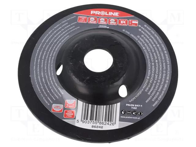 Grinding wheel; 125mm; prominent,with rasp PROLINE PRE-86242