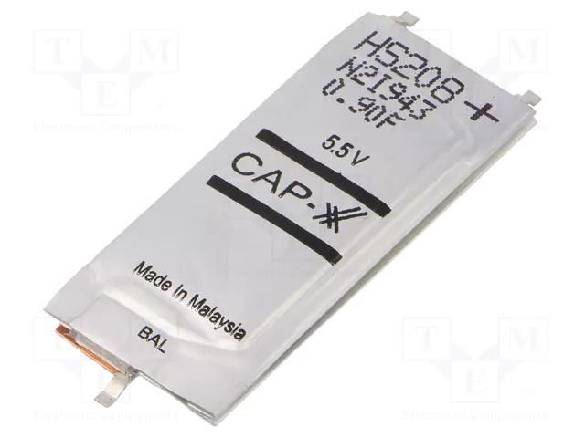 Supercapacitor; SMD; 900mF; 5.8VDC; ±20%; 39x17x3.4mm; 30A; EDLC CAP-XX HS208F
