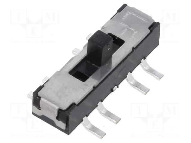 Switch: slide; Pos: 3; SP3T; 0.3A/6VDC; ON-ON-ON; PCB; -40÷85°C; 70mΩ KNITTER-SWITCH MMS238T