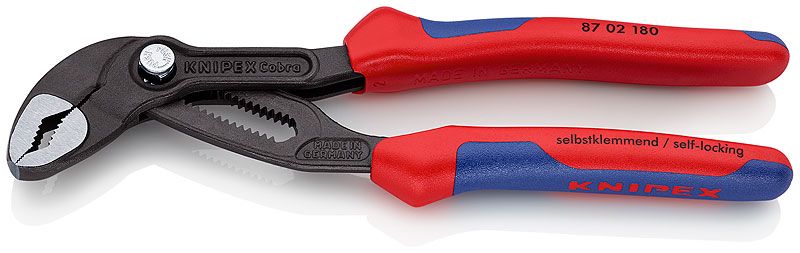 Hightech Water Pump Pliers Cobra 180mm, 87 02 180 KNIPEX KNIP/8702180 4003773042396