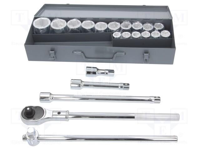 Wrench-set; 6-angles,socket spanner; Chrom-vanadium steel PROLINE PRE-18811