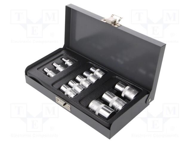 Wrench-set; Torx® socket; Chrom-vanadium steel; 11pcs. PROLINE PRE-18711