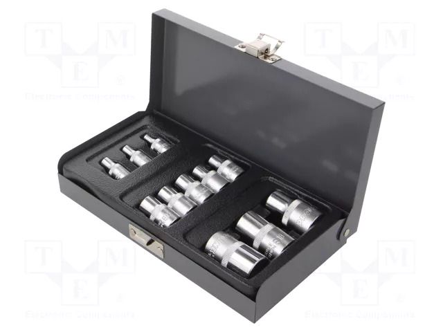 Wrench-set; Torx® socket; Chrom-vanadium steel; 1/2",1/4",3/8" PROLINE PRE-18711