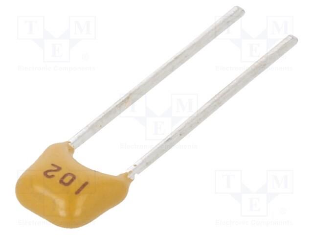 Capacitor: ceramic; 1nF; 100V; X7R; ±10%; THT; 2.54mm SR PASSIVES CCT-1N/100V-S