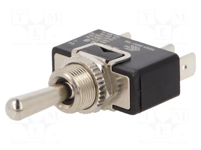 Switch: toggle; Pos: 3; SP3T; (ON)-OFF-ON; 20A/277VAC; Toggle: round BULGIN C3921BAAAA