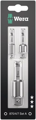870/4/7 Set A SB, 1 x 1/4"x50; 1 x 3/8"x50; 1 x 1/2"x75, Wera 05073200001