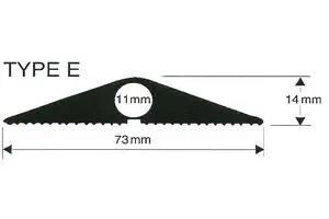 CABLE PROTECTOR, TYPE E, BLACK, 3M E BLK 3M 26001644