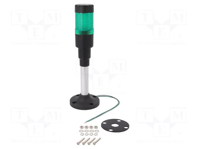 Signalling column; green; LED; 24VDC; 24VAC; HBJD-40; 40mm ONPOW HBJD-40DZA1G24B