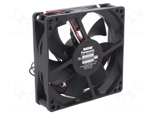 Fan: DC; axial; 24VDC; 92x92x25mm; 76.8m3/h; 29dBA; ball; 2750rpm PANASONIC ASFP90392