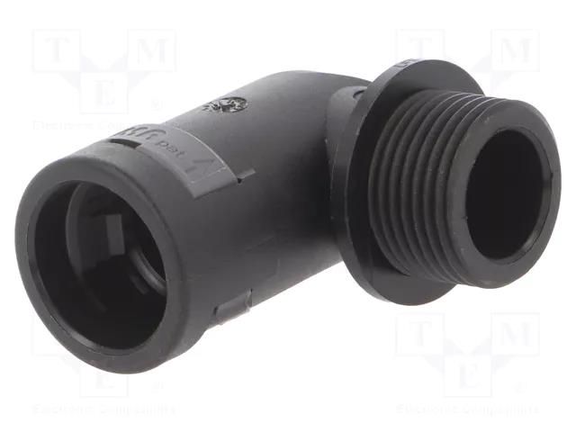 90° angled connector; Thread: metric,outside; polyamide 6; grey PMA I-SVWD-M253GT