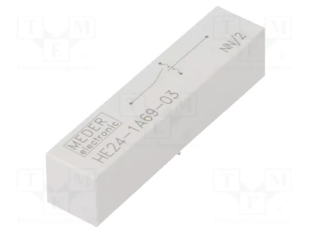 Relay: reed switch; SPST-NO; Ucoil: 24VDC; 5A; max.10kVDC; 50W; PCB MEDER HE24-1A69-03