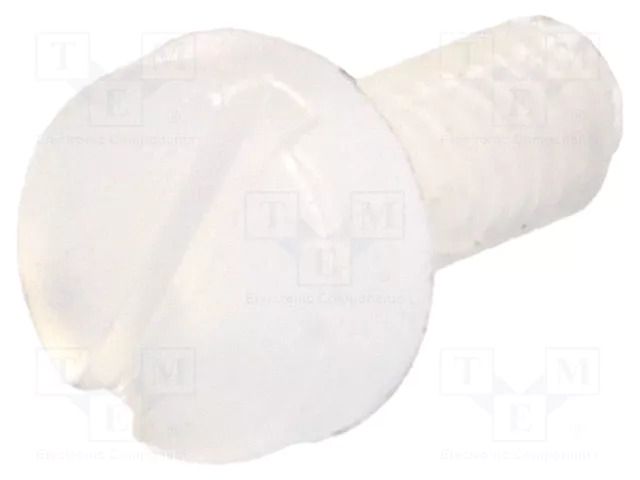 Screw; M2x5; 0.4; Head: cheese head; slotted; 0.6mm; polyamide DREMEC DR8G201M2X5