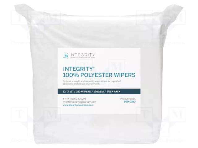 Cleaning cloth: cloth; dry; 150pcs; 305x305mm; polyester ANTISTAT ATS-600-0210