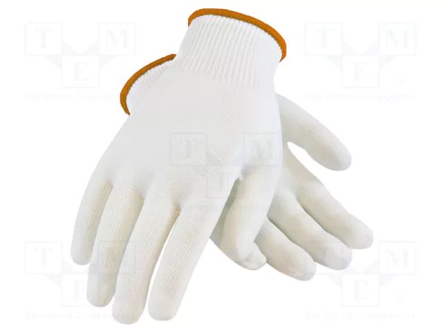 Cleanroom acces: protective gloves; white; polyamide; M; ESD; <1GΩ ANTISTAT ATS-602-4005