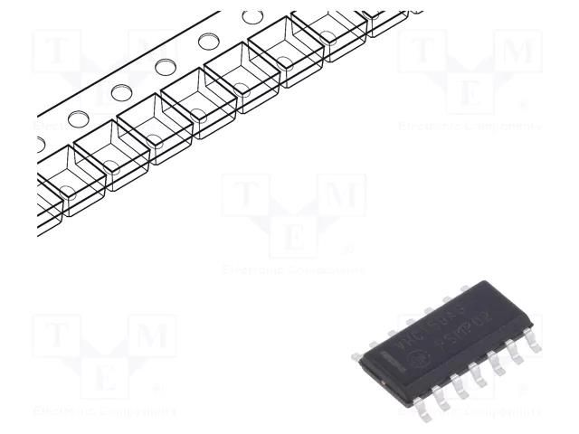 IC: digital; buffer,non-inverting; Ch: 6; CMOS,TTL; SMD; SO14; VHCT ONSEMI MC74VHCT50ADR2G