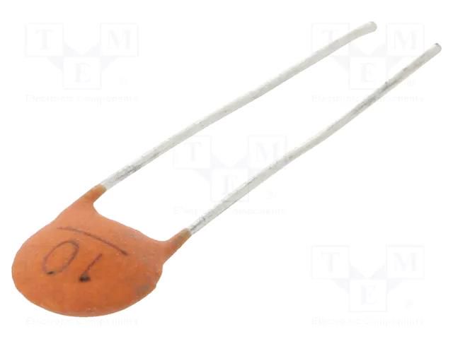 Capacitor: ceramic; 10pF; 100V; C0G (NP0); ±5%; THT; 2.5mm SR PASSIVES CCK-10P/2.5