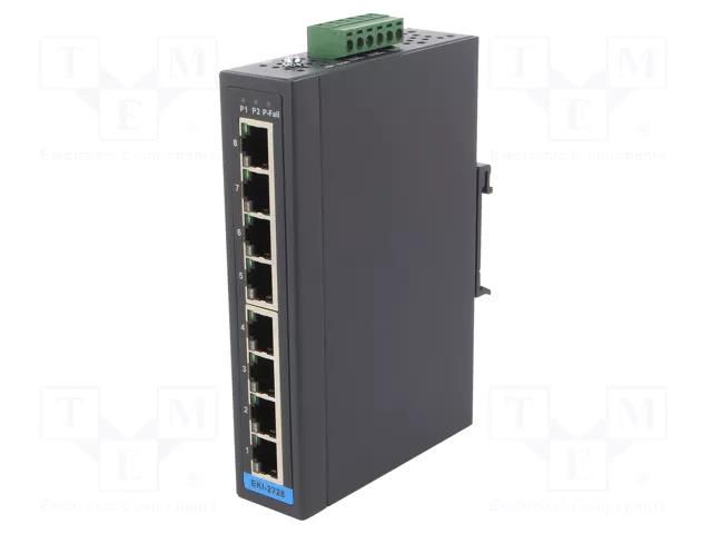 Switch Ethernet; unmanaged; Number of ports: 8; 12÷48VDC; RJ45 ADVANTECH EKI-2728-CE