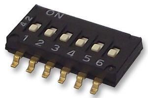 SWITCH, DIP, 1/2 PITCH, SMD A6H-6101