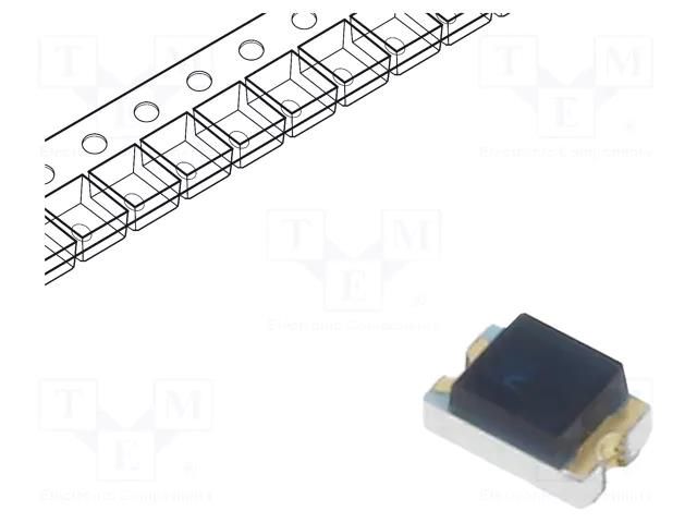 Phototransistor; Dim: 2x1.2x1mm; λp max: 940nm; 30V; Lens: black EVERLIGHT PT17-21B/L41/TR8