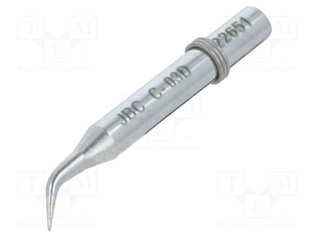 Tip; bent; 0.5mm; for  soldering iron JBC TOOLS JBC-C03D
