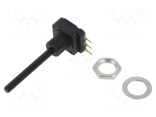 Potentiometer: shaft; 5kΩ; 200mW; THT; 4mm; plastic; mono; carbon PIHER PC16SH-5K-P04