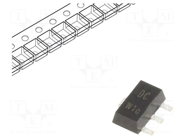 Transistor: NPN; bipolar; 300V; 50mA; SC62,SOT89 NEXPERIA BF620.115