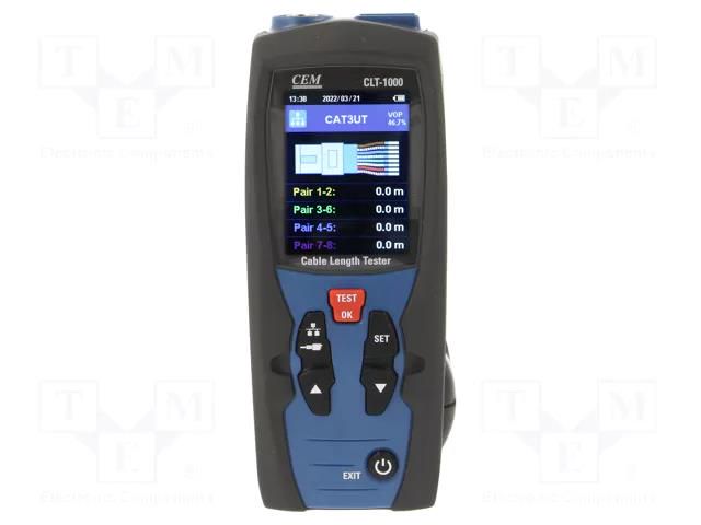 Meter: reflectometer; LCD TFT; Detection: place of cable failure CEM CLT-1000