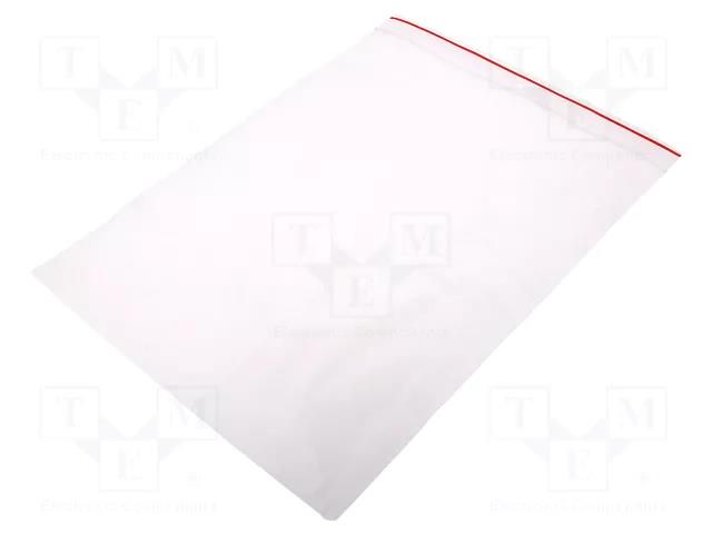 Self-seal bag; L: 280mm; Width: 220mm; Thick: 45um; polyetylene PLAST PL.TOR220X280