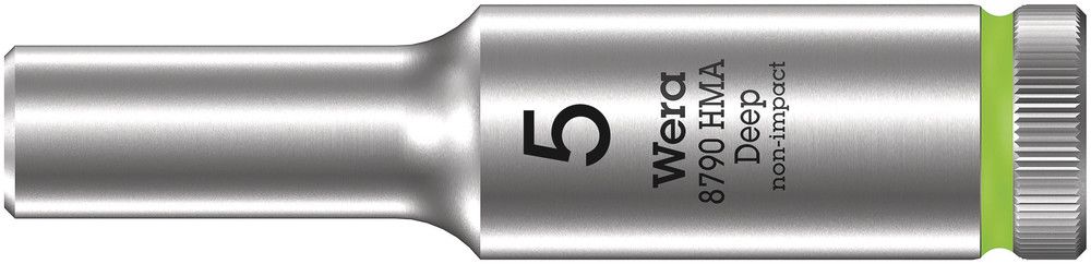 8790 HMA Deep 1/4" socket, 5.0x50.0, Wera 05004501001