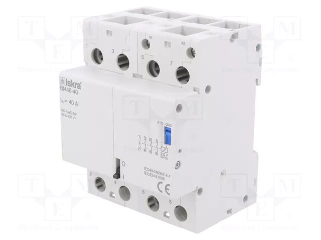 Relay: installation; bistable,impulse; NO x4; Ucoil: 230VAC; BI ISKRA BI440-40/230VAC