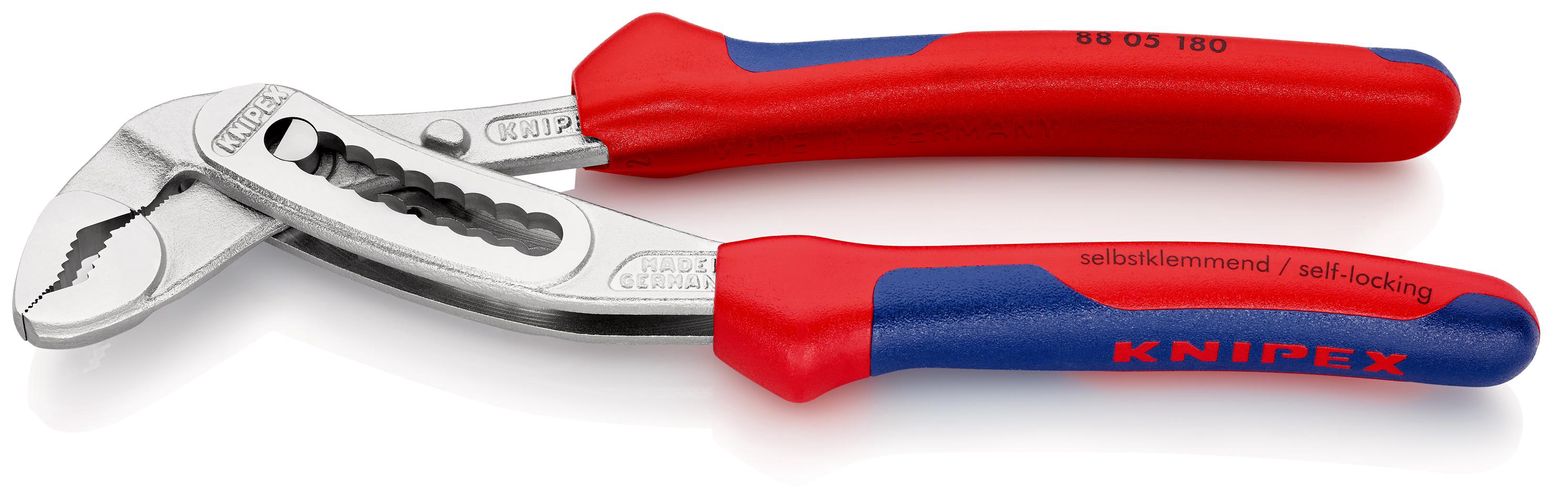 KNIPEX 88 05 180 Alligator® Water Pump Pliers with multi-component handles chrome-plated 180 mm 88 05 180 4003773060130
