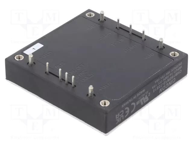 Converter: DC/DC; 150W; Uin: 14÷160VDC; Uout: 15VDC; Iout: 10A; 480Hz CINCON CHB150W12-72S15