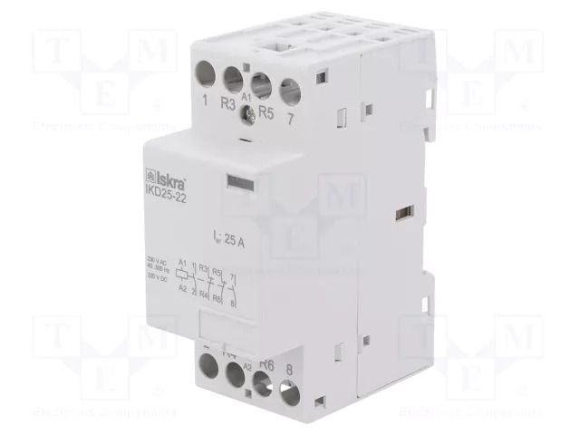 Contactor: 4-pole installation; 25A; 230VAC,220VDC; IKD ISKRA IKD25-22/230V