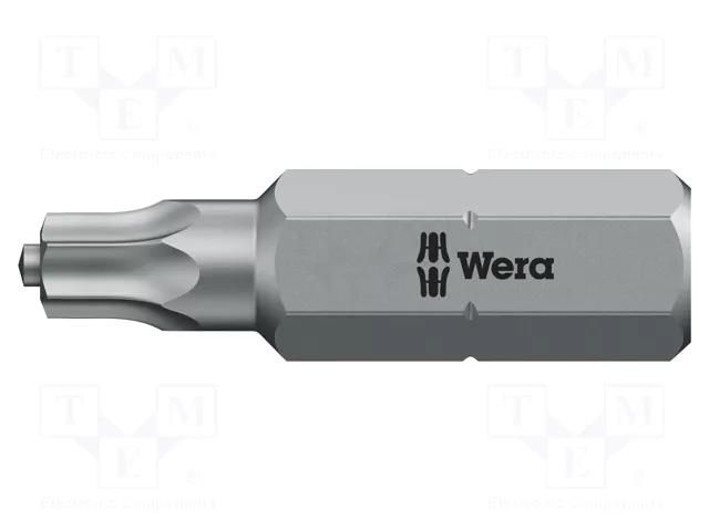 Screwdriver bit; Torx®; TX20; Overall len: 25mm; with central pin WERA WERA.05066082001
