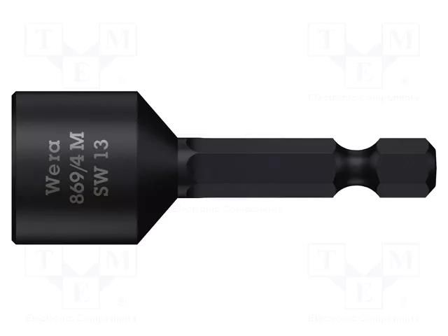 Screwdriver bit; 6-angles socket; HEX 13mm; Overall len: 50mm WERA WERA.05060428001