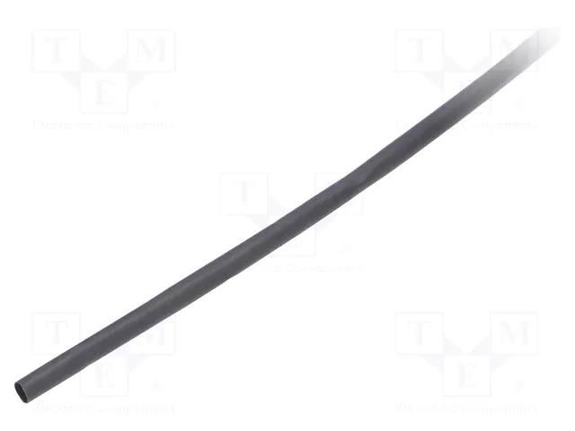 Heat shrink sleeve; glueless,flexible; 2: 1; 3.2mm; black; RNF-100 TE Connectivity RNF-100-1/8-0-SP