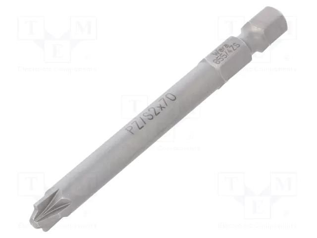 Screwdriver bit; PlusMinus PZ-type; PZ/S2; Overall len: 70mm WERA WERA.05059897001