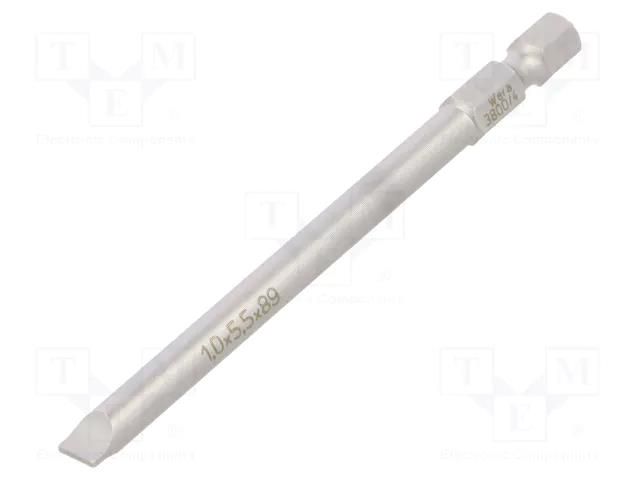 Screwdriver bit; slot; 5.5x1mm; Overall len: 89mm WERA WERA.05071080001