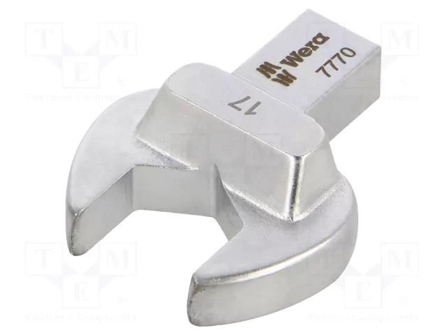 Wrench tip; torque,spanner; 17mm; Mounting: 9x12; open end insert WERA WERA.05078610001