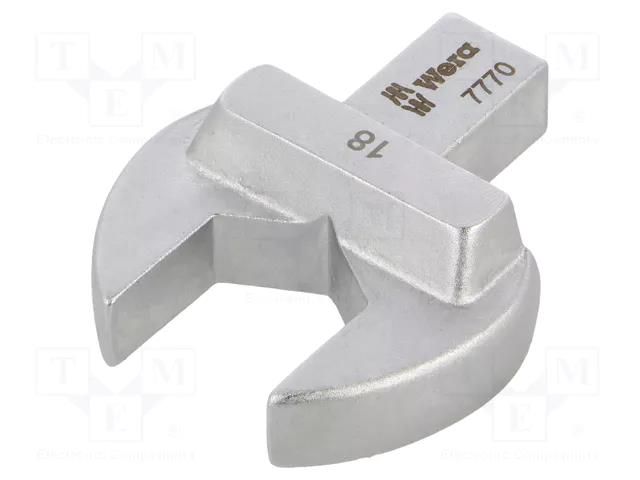 Wrench tip; torque,spanner; 18mm; Mounting: 9x12; open end insert WERA WERA.05078611001