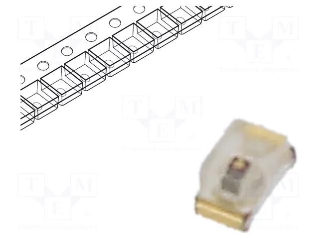 LED; yellow; SMD; 0402; 60mcd; 2÷2.5VDC; 1x0.5x0.5mm; 120°; 20mA LUMEX SML-LX0402SYC-TR