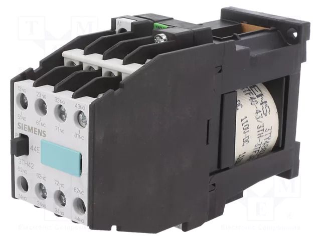 Contactor: 8-pole; NC x4 + NO x4; 110VDC; 10A; screw terminals SIEMENS 3TH4244-0BF4