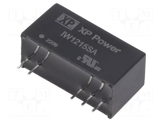 Converter: DC/DC; 1W; Uin: 9÷18VDC; Uout: 15VDC; Iout: 67mA; SIP; THT XP POWER IW1215SA